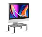 Hoss® Monitor Stand For Desk - Laptop Stand | Three Level Height Adjustable with Cable Management | For Monitors 24",27",29" and 32" Inch | Laptop | CPU | Printer | Desk Organizer -Black [1-Pack] - Image 3