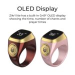 SKMEI Smart Zikr Ring Digital Tasbeeh for Daily Prayers With Bluetooth Waterproof Islam - Black For Unisex Adult(20) - Image 3