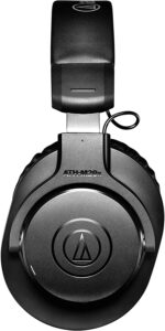 Audio-Technica Ath-M20Xbt Wireless Over-Ear Headphones, Bluetooth 5.0, 60-Hour Battery Life, 40 mm Drivers, Hi-Fi Sound, Built-in Mic, AAC/SBC Codec Support (Black) - Image 3