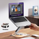 UGREEN Laptop Stand for Desk Adjustable 360 Rotating Base Compatible with MacBook Pro Air Stand, Lenovo Ideapad 3, Dell Chromebook, HP Notebook up to 17.3 Inch - Image 3