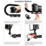 PULUZ U-Grip Camera Handle Stabilizer Video Rig Stabilizing Handleld Grip Compatible for Canon Nikon Sony DSLR Cameras Camcorder& Home DV Camera Recording Filming Equipment - Image 6
