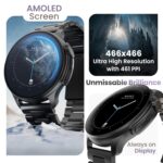 GOBOULT Newly Launched Crown R Pro Smart Watch 1.43''HD AMOLED, Working Crown, Zinc Alloy Frame,600Nits Brightness, AI Voice Assistant, SpO2 Monitoring, 120+ Sports Mode(Metal Black) - Image 3