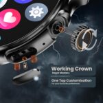 GOBOULT Newly Launched Crown R Pro Smart Watch 1.43''HD AMOLED, Working Crown, Zinc Alloy Frame,600Nits Brightness, AI Voice Assistant, SpO2 Monitoring, 120+ Sports Mode(Metal Black) - Image 4