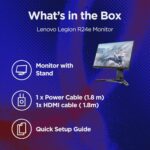 Lenovo Legion R24e | 24" (60.9cm) FHD 180Hz Gaming Monitor | 0.5ms, AMD FreeSync, 99% sRGB, 1xHDMI 2.1 TMDS, 1xDP 1.4| Tilt, Swivel, Pivot, Height Adjust | Black | 67CCGAC4IN - Image 5