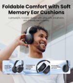 Edifier W820NB Plus Gen 2 Wireless Over-Ear Noise Cancelling Headphone, -49 dB ANC, LDAC Hi-Res Audio, 88H Playtime, Spatial Sound, AI Clear Calls, Bluetooth V6.1 & Multipoint - Dark Grey - Image 5