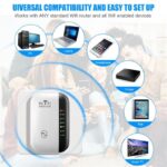 WiFi Extender, WiFi Booster/WiFi Range Extender, Signal Booster for Home Up to 1200 Sq.ft and 30 Devices, 300Mbps &2.4GHz WiFi Range Extender, Wireless Repeater (White) - Image 5