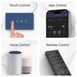 IOTICS Smart Wifi Switch Board: 4 Switch with 1 x High Load (AC/Geyser) switch. Touch, Remote, App Control. Voice Compatible with Alexa & Assistant. Smart Touch Switch For Home Automation (Blue) - Image 3