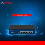 CP Plus 6 Ports Fast Ethernet with 4 PoE Ports (1000 Mbps) & 2 Uplink Ports (100 Mbps) POE Switch | Max. 30W Output of Single PoE Port | LED Light Indicators | Plug & Play - CP-DNW-HPU4H2-48-V2. - Image 5