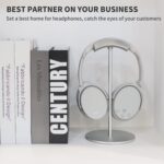 Srhythm Headphone Stand,Metal Headset Holder for Space-Saving and Display Headphone Holder Silver - Image 3