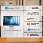 Lenovo IdeaCentre AIO 13th Gen Core i3-1315U 24" FHD IPS (8GB RAM/512GB SSD/Windows11/Office 21/3Wx2 Harman Speakers/Alexa Built-in/Wireless EOS Keyboard & Mouse, Grey), F0HN00FWIN All-in-One Desktop - Image 3