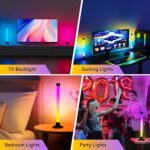 XERGY 270° RGBIC Ambient Table Lamp,15 LEDs, App + IR Remote + Button Control, Dynamic Music Sync Mode with inbuilt Mic, Timer, Mood Light for TV, Bedroom, Gaming, Office (USB Powered, 5W) Pack of 2 - Image 3