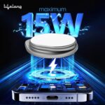 Lifelong Zerocord Wireless Charger 23 W 3 in 1 Foldable Magsafe Charger for iPhone 15/14/13/12 Series, Apple Airpods, Apple Watch, Fast Charging, 3 Outputs, Led Indicator, Silver - Image 4