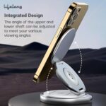 Lifelong Zerocord Wireless Charger 23 W 3 in 1 Foldable Magsafe Charger for iPhone 15/14/13/12 Series, Apple Airpods, Apple Watch, Fast Charging, 3 Outputs, Led Indicator, Silver - Image 5