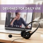 BigPassport Wired USB Headset with Noise Cancelling Microphone | HD Audio & All-Day Comfort for Online Meetings & Office Calls | USB Headphones for PC & Laptop | Model: Pro-Tech 491 (Black) - Image 6