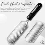 Beauté Secrets Essentials Pedicure Foot File Callus Remover, Foot Scrubber Removes Hard Skin, Can Be Used On Both Dry And Wet Feet, Foot Rasp (Black) - Image 3