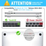 HASTHIP® Laptop Case Cover for MacBook Air 13.6 inch M4 A3240 M3 A3113 M2 A2681 with Foldable Kickstand Release 2025 2024 2022 for Apple Flexible Soft Clear Case - Image 3