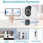 DDLC 4MP Dual Lens WiFi Smart Indoor Camera | 355° Pan, 45° Tilt, Double Screen View, IR Two-Way Audio, Motion Detection & Mobile App Control – Home Security Camera - Image 7