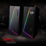 Redragon GS520 Anvil RGB Desktop Speakers, 2.0 Channel PC Computer Stereo Speaker with 6 Colorful LED Modes, Enhanced Sound and Easy-Access Volume Control, USB Powered w/ 3.5mm Cable - Image 3
