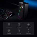 Redragon GS520 Anvil RGB Desktop Speakers, 2.0 Channel PC Computer Stereo Speaker with 6 Colorful LED Modes, Enhanced Sound and Easy-Access Volume Control, USB Powered w/ 3.5mm Cable - Image 4