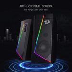 Redragon GS520 Anvil RGB Desktop Speakers, 2.0 Channel PC Computer Stereo Speaker with 6 Colorful LED Modes, Enhanced Sound and Easy-Access Volume Control, USB Powered w/ 3.5mm Cable - Image 5