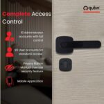 Quba QRIOUS Digital Mortise Lock | 3-Way Access Biometric Handle Lock | Black | Bluetooth & Fingerprint Security with Hijack Protection | 2 Keys & 100 Users | Free Installation | 2 Year Warranty - Image 4