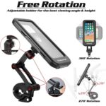 Sounce Waterproof Bike Mobile Phone Holder for Handlebar – 360° Rotation, Sensitive Touch Screen, IPX6 Waterproof Case for Smartphones 4.7"–7.2", Compatible with iPhone, Samsung, and All Phones - Image 3