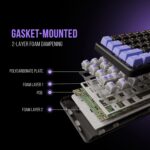Kreo Hive 65 RGB Mechanical Gaming Keyboard | Pre-Lubed Switches, Anti-Ghosting, 5-Pin Hot-Swap | Wired 65% Keyboard with RGB Backlight & Detachable USB-C Cable (Black) - Image 4