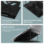 Amkette Ergo View Laptop Stand with 7 Adjustment Levels for laptops up to 39 cm (12 inch /13 inch /14.1 inch /15.6 inch) (Black) - Image 4