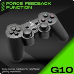 TAG Gamerz G10 USB Gamepad | Vibration Motor | Accurate Joysticks | Ergonomic Design | Plug And Play High Performance Gaming Controller/Remote | 12 Function Keys | Supports Windows/Linux/Mac (Black) - Image 4