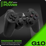 TAG Gamerz G10 USB Gamepad | Vibration Motor | Accurate Joysticks | Ergonomic Design | Plug And Play High Performance Gaming Controller/Remote | 12 Function Keys | Supports Windows/Linux/Mac (Black) - Image 5