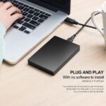 500GB Portable External 2-in-1 Type C & USB 3.0 High Speed Ultra Slim Hard Drive - Compatible with Laptop, PC, MAC, PS4, Xbox, iPad, Tablet, Mobile (Black) - 500GB Slim Compact Drive - Image 4