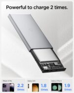 Spigen ArcPack 10000mAh Power Bank, PD3.0, Fast Charging, 22.5W Max Output, 2 Type-C Ports, 1 USB-A Port - (Aluminum, Black) - Image 4