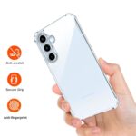 Silicone Hybrid Clear Back Case Cover for Samsung Galaxy A16 5G | Shockproof Design | Camera Protection Bump | Bumper Case Cover for Samsung Galaxy A16 5G (Transparent) - Image 5