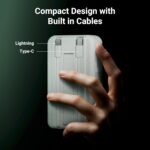 ZEBRONICS EnergiSafe 10R2 || 10000mAh MagSafe Wireless Power Bank | 15W Wireless & 22.5W PD (PPS) Fast Charging | Built-in Stand | Type-C & Lightning Cable | 5× Outputs | for iPhone & AirPods (White) - Image 5