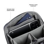 Mooch Tech Kit – Compact Gadget Organizer Bag for Cables, Chargers, Pens & Accessories | Lightweight Utility Case for Travel, Office & Daily Use | Zippered Pouch with Slots (Yale Blue) - Image 3