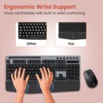 Portronics Key10 Combo Wireless Keyboard and Mouse Set with Wrist Rest, Multimedia Hotkeys, USB Receiver, Adjustable DPI, AI Assistance, Long Key Life & Click Life for PC & Laptop (Grey) - Image 4