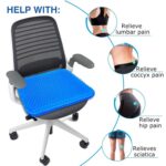 Gel Comfort Double Layer Honeycomb Seat Cushion, Blue, Non-Slip Cover, Pressure Relief for Office Chair, Wheelchair, Car Seat - Image 5