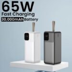 I KALL IKPB30 30,000mAh Power Bank, 65W Fast Charging, 2 USB Ports, LED Display, Best for Laptop & Mobile Charging, Li-Polymer Battery (Black) - Image 4