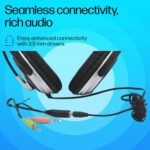 Hp Wired On Ear Headphones With Mic With 3.5 Mm Drivers, In-Built Noise Cancelling, Foldable And Adjustable For Laptop/Pc/Office/Home/ 1 Year Warranty (B4B09Pa) - Image 4