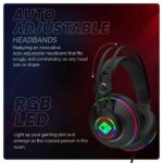 Cosmic Byte Proteus Headset Dual Input USB and 3.5mm, 7.1 Surround Sound, RGB LED, ENC Microphone, Memory Foam Earcushions, Windows Software (Black) - Image 4