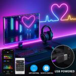 Gesto 5V RGB Neon LED Strip Light 5 Meter – Mobile App & Remote Controlled Neon Rope Lights | USB Powered Waterproof Strip for Room Decor, Gaming Setup, DIY Neon Signs, Party & Diwali Decoration - Image 3