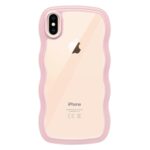 Back Cover Compatible for iPhone X/iPhone Xs | Cute Curly Wave Case, Shock Proof, Grip, Soft TPU & Girls Stylish, Camera Bump Protector | for iPhone X/iPhone Xs (Pink) - Image 3