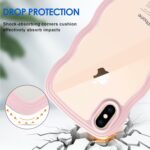 Back Cover Compatible for iPhone X/iPhone Xs | Cute Curly Wave Case, Shock Proof, Grip, Soft TPU & Girls Stylish, Camera Bump Protector | for iPhone X/iPhone Xs (Pink) - Image 4