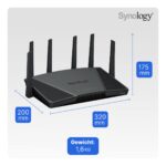 Synology RT6600AX Tri-Band Wi-Fi 6 Router, Black - Image 4