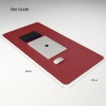scarters Desk mat | Desk Accessories for Work from Home and Office | Extended Mouse Pad | Reversible (Red & Black) | 90 * 45cm | Anti Slip, Vegan PU - Image 3
