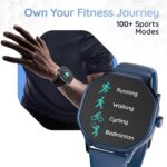 Pebble Hive Octa Display Smartwatch | BT Calling | Functional Rotating Crown | Multi Sports Modes | Sleep Monitoring | Health Suite | Customizable Watch Faces | in-Built Games & World Clock - Blue - Image 10