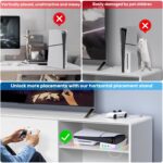 New World RGB Horizontal Stand for PS5 Slim Console Accessories with 14 Light Mode and 4 USB Hubs, Side Stand for Playstation 5 Slim Disc & Digital, Base Holder with Fast Controller Charging - Image 4