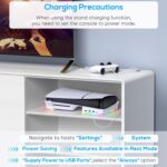 New World RGB Horizontal Stand for PS5 Slim Console Accessories with 14 Light Mode and 4 USB Hubs, Side Stand for Playstation 5 Slim Disc & Digital, Base Holder with Fast Controller Charging - Image 5