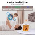 ThermoPro TP53 Digital Thermohygrometer, Monitoring Room Temperature and Humidity with Backlight - Image 4