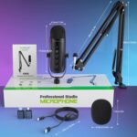 zealsound Gaming Condenser Microphone, Podcast Mic with Boom Arm for Phone/PC/PS4/PS5, USB Microphone for Recording/YouTube/Streaming, Headphone Output, Mute Button, Echo Volume Gain Control (Black) - Image 5